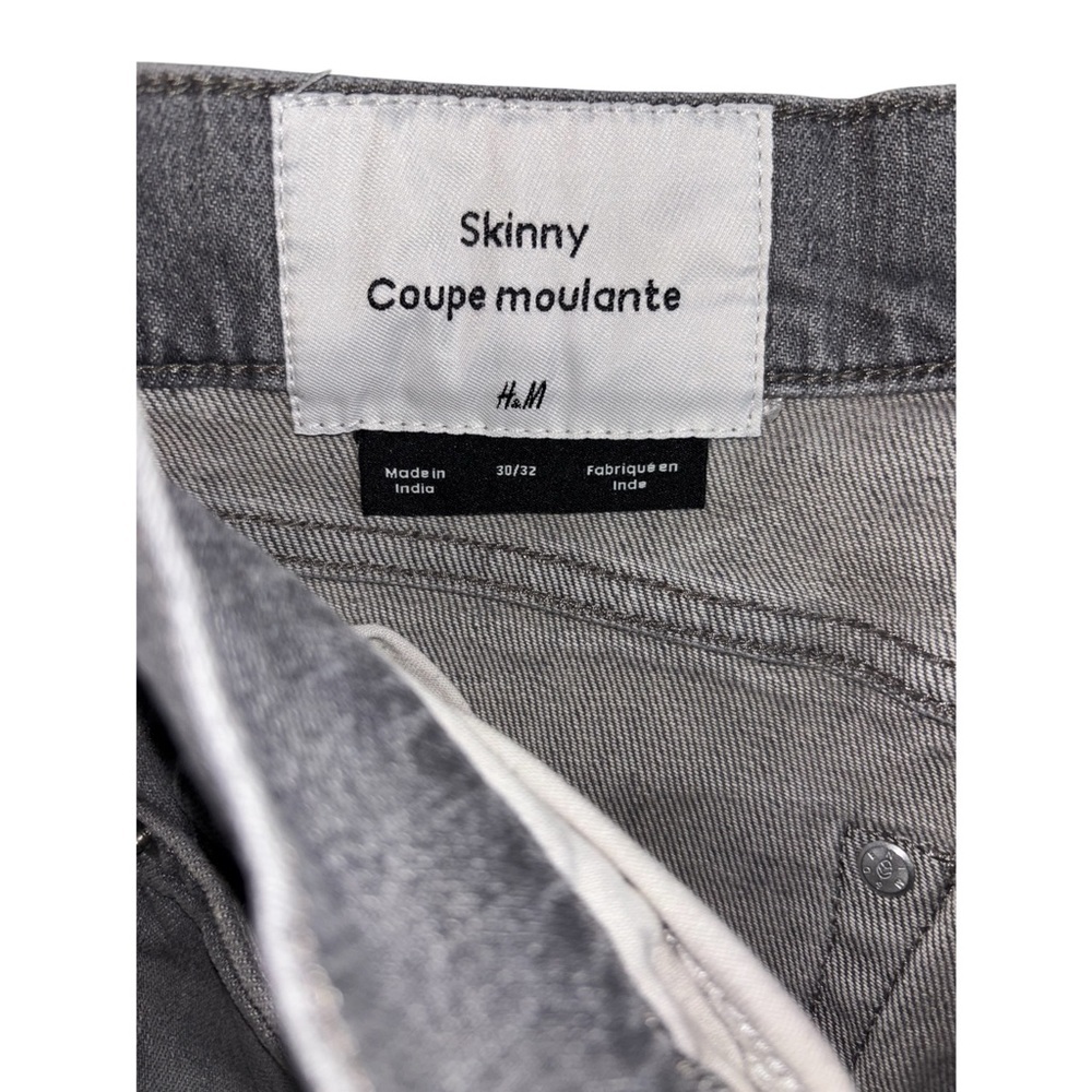 (M) H&M Grey RippedJeans Sz 30 - Picture 6 of 6